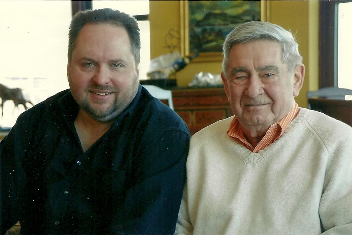 John Sovak with his late father